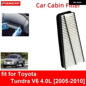 トヨタ タンドラ V6 4.0L 2005-2010 用 カー エンジン キャビンエア フィルター オート フィルター カー エンジン ボンファイバー CA9683 17801-0P010
