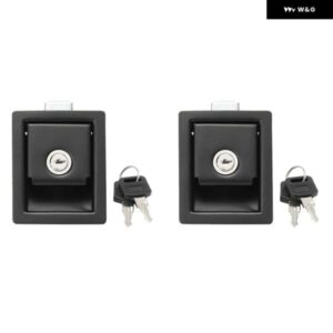 2個 RV 車用パドルエントリードアロック ラッチハンドルノブ キャンピングカートレーラー用プルタイプ パネル ドアロック