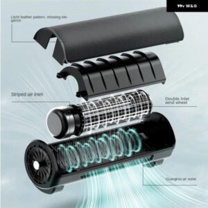 車用扇風機 ファンバックピローファン ヘッドレストファン 車用品 ブラック