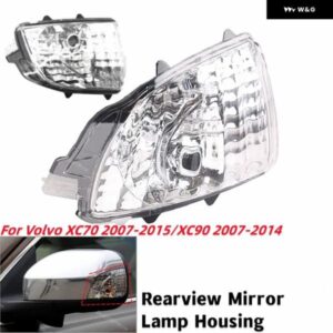左 右側バックミラー ウィンカーランプ ハウジング ライトシェル ボルボ XC70 2007-2015/XC90 2007-2014 バルブ 無