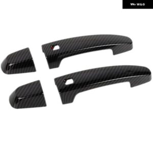 車 外装 ドアハンドル カバー トリム 装飾 シボレー カマロ 2016 - 20 アクセサリー ABS カーボン