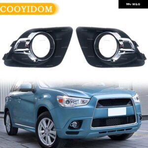 車フロント バンパー フォグランプ グリル 三菱 ASX 2010 2011 2012 カバー フォグランプ フォグライト フレーム フードカーアクセサリー