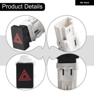 OEM 25290-JD00A ブラック ハザードライトスイッチ 非変形 実用的デザイン 耐腐食性 日産