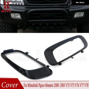 三菱 パジェロ モンテロ MK3 V73 V75 V76 V77 V78 2000 - 03 フロント バンパー フォグランプ カバー フレーム MR388019 MR388020