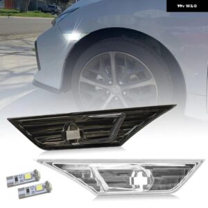 ホンダ シビック 2016-2021 クーペ ハッチバック LED サイド マーカーライト ハウジング ホワイト LED 電球 パーキング ライト 2個