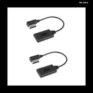 2個 車用ワイヤレスBLUETOOTH モジュール 音楽 アダプター 補助レシーバー AUX オーディオ ケーブル メルセデス W212 S212