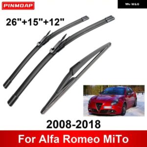 3PCS カー ワイパー アルファロメオ MITO 2008-2018 フロントリア ワイパー ブレード ブラシ 自動車アクセサリー 2008 2009