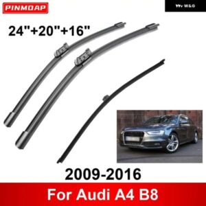 3PCS 車 ワイパー アウディ A4 B8 2009-2016 フロント リア ワイパー ブレード ブラシ 自動車アクセサリー 2009 - 14