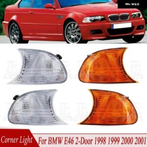 車用フロント バンパー コーナーランプ ウインカー サイド ウィンカーライト BMW E46 2ドア 1998 - 01 63126904299 63126904300