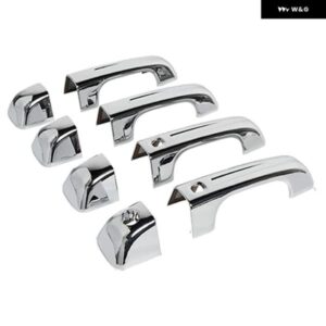 サイド ドアハンドル カバー 装飾 トリム ダッジ ラム 1500 2019-2021 スマートキーホール付き 車 外装 アクセサリー シルバー