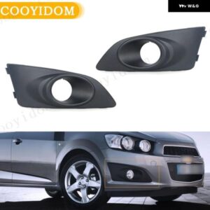 フォグランプ カバー シボレー アベオ ソニック 2011 - 17 ブラック フロント バンパー フォグランプ グリル シェード トリム