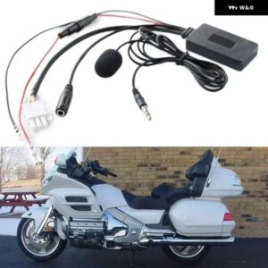 BLUETOOTH アダプター ホンダ GL1800 オーディオ ナビ BLUETOOTHワイヤレスAUX ケーブル アダプター +MIC BT通話 ハンズフリー バイク アクセサリー