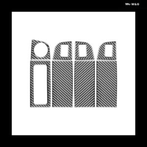 窓用リフティングスイッチ パネル トリム ステッカー 装飾 カーボンA7 2015-2020