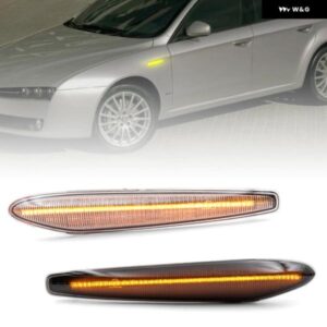 アルファロメオ 159 スポーツワゴン ボエラ スパイダー 939 クリアスモークレンズ LED サイドマーカーランプ アンバー フロントサイドフェンダー ウィンカー