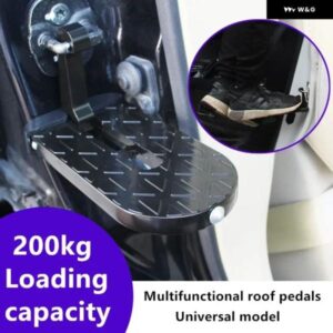 折りたたみ 式車ルーフラックステップ車ドアステップ 汎用 ラッチフック補助ウォーキングカーフットペダル 合金 安全ハンマー
