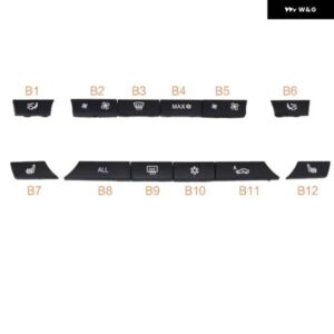 キット ヒーター AC ボタン トリム リペアセット スイッチ 12個 ブラック キャップ 内装キー 自動車用 デカール BMW 5 6 7 F10 F01 UU