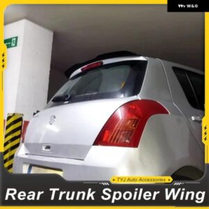 スズキ スイフト ZC11 ZC71 ZC31S MK3 2005 2006 2007 リアルーフ トランク リッドカースポイラー ウィングブラックカーボン 外装 アクセサリーパーツ