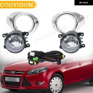 ハロゲン フォグランプ フォード フォーカス 3 2012 2013 2014 フォグランプ フレーム クローム フォグランプ カバー グリル ヘッドライト フォグライト ワ