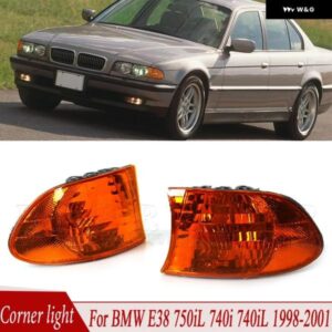 コーナーライト フロント ウィンカーランプ ライト アンバー レンズ BMW E38 740I 740IL 750IL 1998 - 01 63138379107 63138379108
