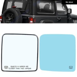 サイドカーミラー ジープ ラングラー 2012-2017 広角ビュー アンチグレア ヒーター付きサイドバックミラー ブルーガラスレンズ
