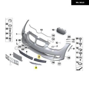フロント バンパー グリル トリム ストリップ 1ペア BMW 3シリーズ X5 E92 E93 2011-2013 320 323 325 328I 330I 51117229181 51117229182
