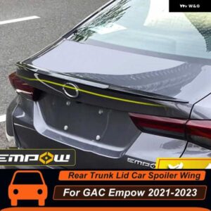 GAC EMPOW 2021 - 23 リア トランク リッドカースポイラー ウィング ABS 光沢ブラックカーボンプリント 外装 チューニングアクセサリーパーツ