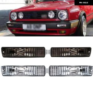 2個 車用フロント バンパー ウィンカー インジケーター ライト フォルクスワーゲン VW ゴルフ 2 MK2 ジェッタ 2 MK2 1980-1992 アクセサリー