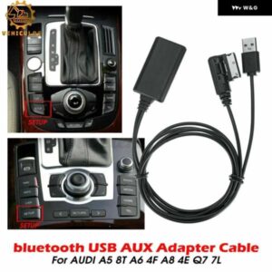 1PC ワイヤレス BLUETOOTH 音楽 インターフェース AUX オーディオ ケーブル アダプター アウディ A4 A5 A6 A8 Q7MM I 2G HIGH 搭載全モデル対応