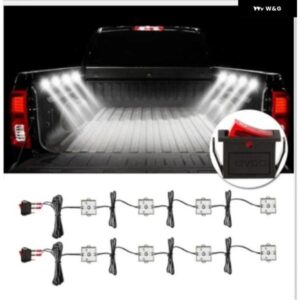 8/10個 汎用 トラック ベッドライト ホワイトLEDライト 防水 ランプ シボレー ダッジ ピックアップ GMC