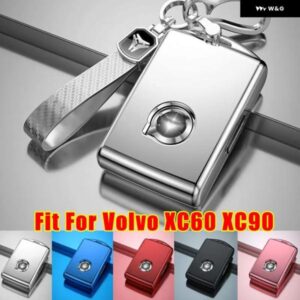 車用キーケースカバー リモートキーフォブ キー チェーン ボルボ XC90 XC60 S90 V90