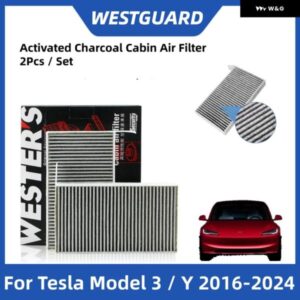 TESLA モデル3 モデルY エアコン フィルター HEPA 静電コットン 2個セット エアキャビン フィルター MK8300-2