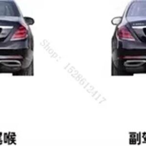 メルセデス ベンツ S クラス W222 S320/S350/S450/S500 2018~2020 メッキマフラー ブライト フレーム トリム リア バンパー トリム ストリップ - 2pcs