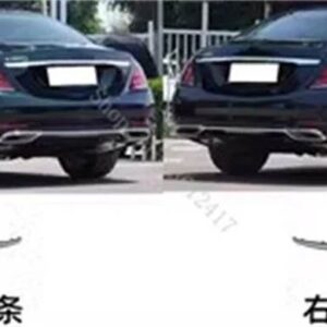 メルセデス ベンツ S クラス W222 S320/S350/S450/S500 2018~2020 メッキマフラー ブライト フレーム トリム リア バンパー トリム ストリップ - 2PCS2