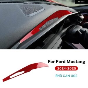 フォード マスタング GT ダークホース エコブースト 2024 2025 リアルソフトカーボン ステッカー インストルメント パネル インテリア トリム アクセサリー - for　rhd　red　carbon
