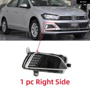 フロント バンパー LED DRL デイタイム ランニングライト フォグランプ 2G0941661B 2G0941662B VW VIRTUS 2018-22 - 1　pc　right　side