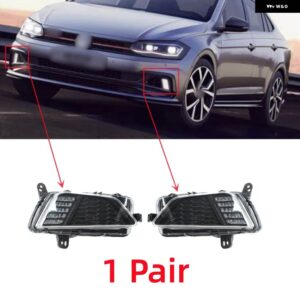 フロント バンパー LED DRL デイタイム ランニングライト フォグランプ 2G0941661B 2G0941662B VW VIRTUS 2018-22 - left　and　right