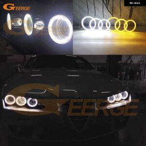 アルファロメオ 159 ブレラ スパイダー 超高輝度 WA スイッチバック デイライト ウィンカー SMD LED エンジェルアイ ハローリングキット - SMD White