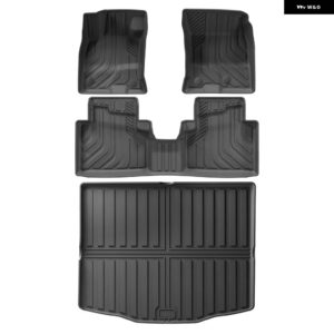 フォード エスケープ/ フォード クーガ PHEV ハイブリッド 2020-2025 TPE 3D カーフロアマット カーゴライナー トランク /バックレスト パッド 防水 - LHD 4PCS