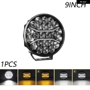 9インチ 作業用 ヘッドライト バー 車両レンズ デーモンアイライト 6000K スポットコンボ バラ LED ヘッドライト ATV 車 トラック オフロード 4X4 - 1pcs B