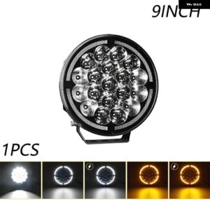 9インチ 作業用 ヘッドライト バー 車両レンズ デーモンアイライト 6000K スポットコンボ バラ LED ヘッドライト ATV 車 トラック オフロード 4X4 - 1PCS C