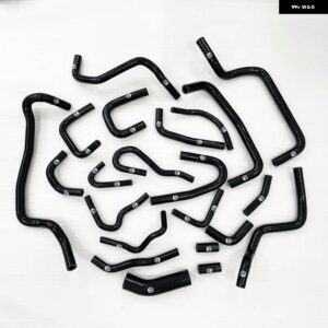 シリコン ラジエーター ヒーターホース + バキュームホース 日産 180SX /200SX S13 CA18DET 89-94 25個 - K8-170 -171 Black