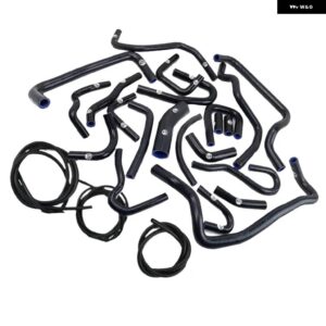 シリコン ラジエーター ヒーターホース + バキュームホース 日産 180SX /200SX S13 CA18DET 89-94 25個 - K8-170 -171-V Black