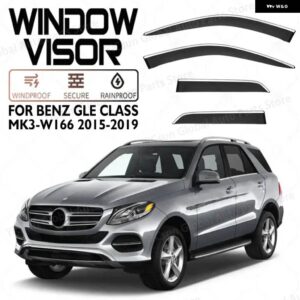 ベンツ GLE クラス W166 W167 C292 アウター トリム クロームアクセサリー デフレクター バイザー レインガード ドア バイザー ベントシェード ベント - W166 2015-2019