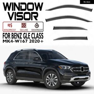 ベンツ GLE クラス W166 W167 C292 アウター トリム クロームアクセサリー デフレクター バイザー レインガード ドア バイザー ベントシェード ベント - W167 2020