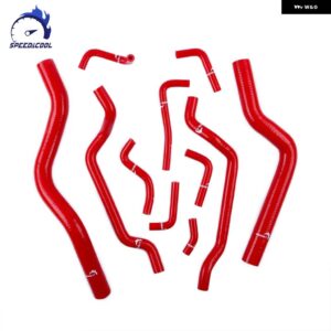 1990-1994 三菱 エクリプス 1G DSM 4G63T シリコン ラジエーター クーラント パイプ チューブ ホース キット - Red