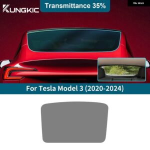 フロントリア サイドウィンドウ TESLA MODEL 3 MODEL 3 2020-24 プライバシーUV ティントソーラーフィルムアクセサリー - 35Percent VLT Rear