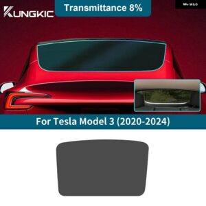 フロントリア サイドウィンドウ TESLA MODEL 3 MODEL 3 2020-24 プライバシーUV ティントソーラーフィルムアクセサリー - 8Percent VLT Rear