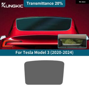 フロントリア サイドウィンドウ TESLA MODEL 3 MODEL 3 2020-24 プライバシーUV ティントソーラーフィルムアクセサリー - 20Percent VLT Rear