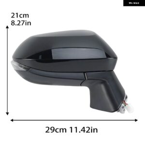 6ピンサイドミラー アセンブリ トヨタ カローラ E21 E210 2019-2024 ブラック ウィンカーライト 付き ドアウィングミラー カーアクセサリー - 1PC Right