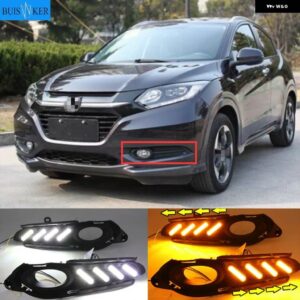 ホンダ HR-V HRV ヴェゼル 2014~2018 デイタイム ランニングライト LED DRL フォグランプ ドライビングランプ カー スタイリング - White Yellow Blue